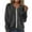 Dark Gray, variant on Women Bomber Jacket Full Zip Up Coat with Pockets Long Sleeve Casual Solid Cropped Outerwear (XL, White)
