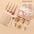 thumbnail image 4 of Juego de brochas de maquillaje DuCare serie Coffee de 14 piezas con esponjas, 4 of 9