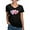 Black, variant on CafePress - Patriotic Peace Sign And USA Flag Women's V Neck D - Women's V-Neck Dark T-Shirt