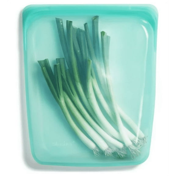Half Gallon Reusable Silicone Bag, Dishwasher   Freezer   Microwave Safe, Aqua