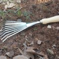 thumbnail image 5 of BAILANku Stainless Steel Hand Rake, 7 Tines Claw Garden Rake, Small Hand Garden Rake with Ergonomic Wood Handle, for Garden Cultivating Loosening, 5 of 6