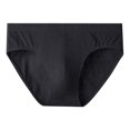 thumbnail image 2 of zeranth Men Summer Briefs Mid-rise Elastic Waistband Panties Solid Color U-convex Breathable Underwear for Daily Wear Sleep, 2 of 7