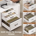 thumbnail image 6 of 76.8" Farmhouse L Shaped Electric Standing Desk with 6 Drawers and File Cabinet, Height Adjustable Computer Desk, Home Office Desk, 6 of 8