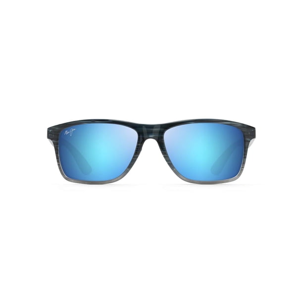 Gafas de Sol Maui Jim Onshore Polarizadas Rectangulares Azules Talla Grande