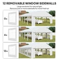 thumbnail image 5 of Outsunny 20' x 40' Heavy Duty Party Tent, Galvanized Outdoor Canopy Tent with Removable Sidewalls, 12 Windows and 2 Doors, White, 5 of 10