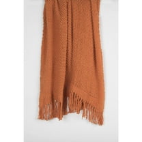 Rizzy Home 50" x 60" Woven Cotton Throw in Orange