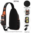 thumbnail image 3 of Sling Backpack,Witch Pumpkin Halloween Pattern Crossbody Bag with Water Bottle Holder,Waterproof Sling Bag for Men/Women with Chest Phone Holder for Hiking,Travel, 3 of 6