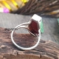 thumbnail image 5 of Garnet Coffin Ring: Handmade 925 Sterling Silver Gemstone Statement Ring, 5 of 9