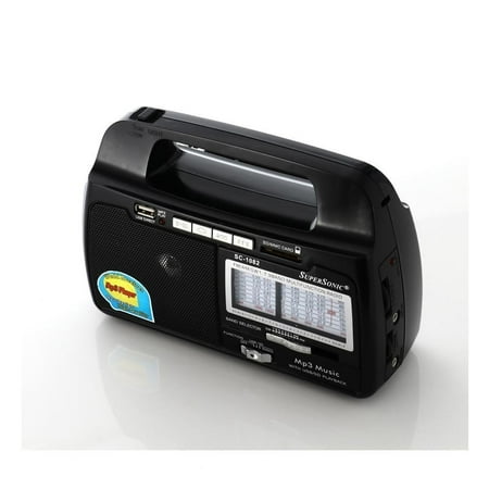 Supersonic Portable Radio 9 Band AM FM SW1-7 High Sensitivity Rechargeable SC-1082 price history on PriceWatchPro