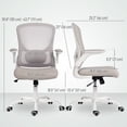 thumbnail image 2 of Grey Ergonomic Mesh Office Chair with 4D Lumbar Support, Swivel Task Desk Chair - Adjustable Height & Flip-Up Arms for Home & Office Use, 2 of 7