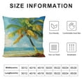 thumbnail image 5 of ARISTURING  Tropical Throw Pillow Cushion Cover, Coconut Palm Tree Branches on The Beach Exotic Nature Print, Decorative Square Accent Pillow Case,Yellow Sky, 5 of 5