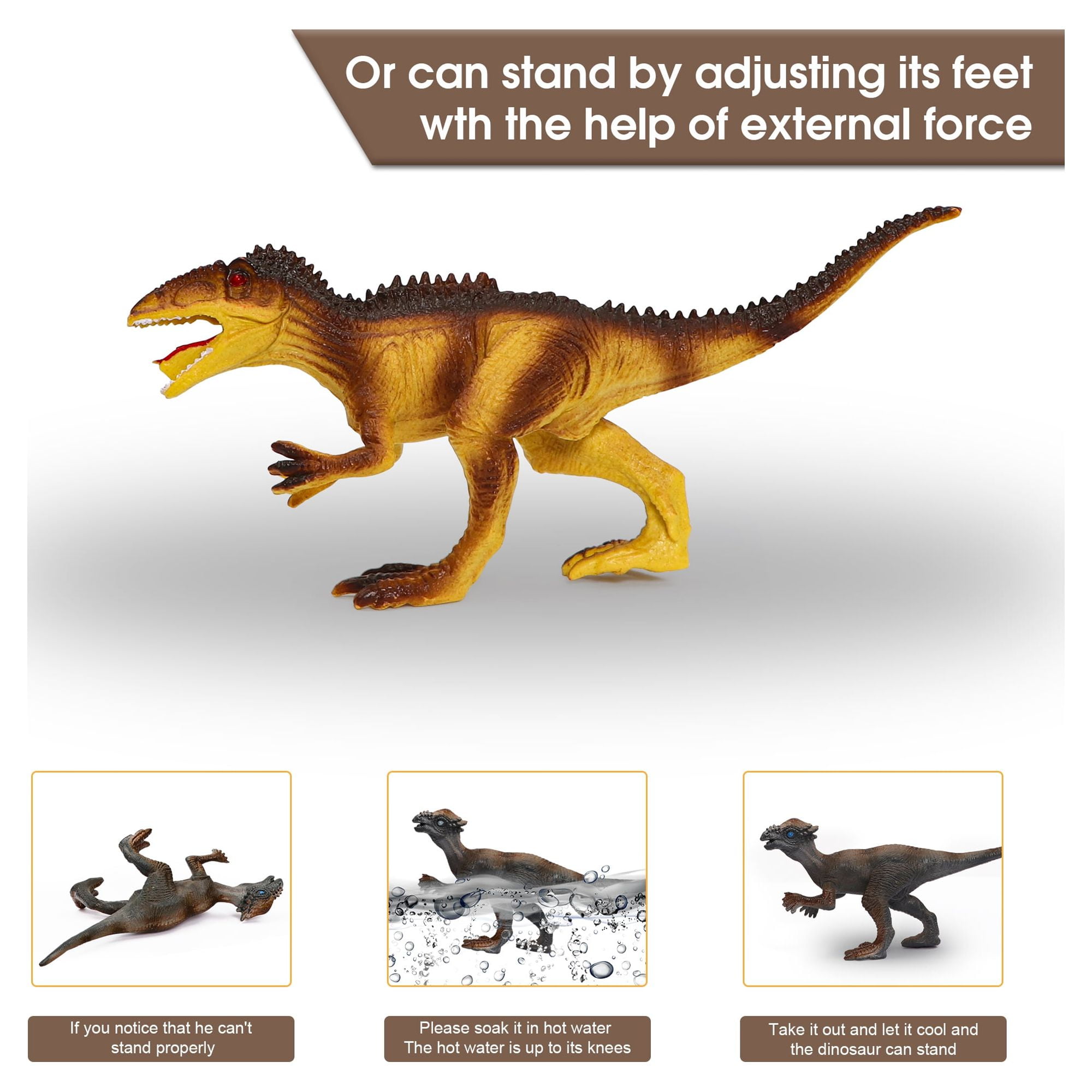 Beefunni Dinosaur Toys with 12 Dinosaur Figures,Educational Realistic Dinosaur Play Set Including Play Mat, Gift for Boys Girls Age 3-12