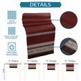 thumbnail image 6 of Red Floral Table Runner 108 Inches, Modern Farmhouse Leaves Brown Striped Bed Runner Dresser Scarves Tabletop for Indoor Outdoor Parties/Ceremony/Banquet, 13"x 108", 6 of 9