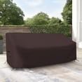 thumbnail image 4 of COVERS&ALL Outdoor Loveseat Sofa Cover, 12 Oz Waterproof UV & Weather Resistant Patio Furniture Bench Cover Outdoor Use with Air Vent & Drawstrings (78"W x 29"H x 38"D x 15"FH, Coffee), 4 of 7