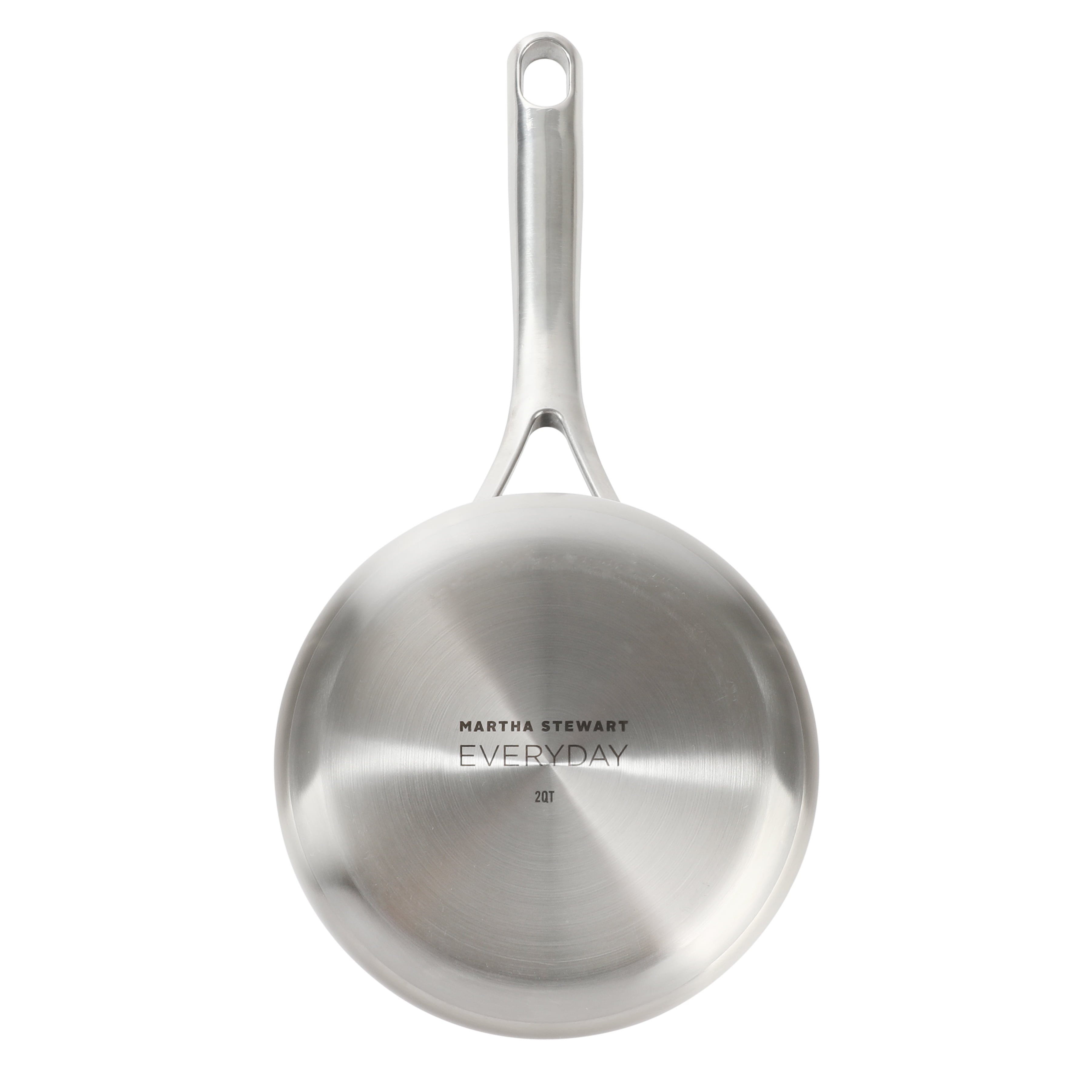 Martha Stewart Everyday Silverberry 2-Quart Matte Silver Stainless Steel  Sauce Pan with Lid 