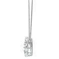 thumbnail image 3 of Unique Moments 1/2 Ct Round Lab Grown Diamond Heart Pendant in Silver for Women (J-SI-I1), 3 of 11