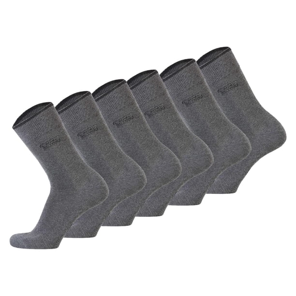 camel active Calcetines para hombre, paquete de 6 - Calcetines básicos, algodón orgánico Antracita 39-42