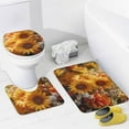 thumbnail image 4 of Sunflower 4 Piece Shower Curtain Sets, with Non-Slip Rugs, Toilet Lid Cover And Bath Mat, for Bathroom Decor Set, 4 of 8