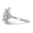 thumbnail image 3 of Sterling Silver Rhodium-plated CZ Two Stone Round Bypass Ring QR6709, 3 of 5