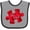 Heather and Black, variant on Inktastic Autism Awareness Be Kind Red Puzzle Piece Boys or Girls Baby Bib