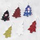 thumbnail image 4 of Farfi - 2 pares de pendientes con forma de árbol de Navidad para mujer, accesorio de joyería, diseño moderno, D, 4 of 5