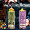 thumbnail image 4 of Tiki Mugs Set of 4,Ceramic Tiki Hawaiian Party Mugs, Creative Tiki Glasses Set Tiki Bar Mugs for Cocktails Glasses, Tiki Drinking Bar Decorations Premium Tropical Cups Drinks for Exotic Party(4PCS), 4 of 6