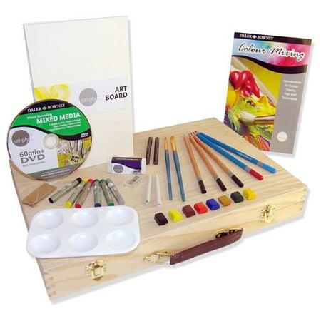 Simply Mix Media Wooden Box Set, 34 pk