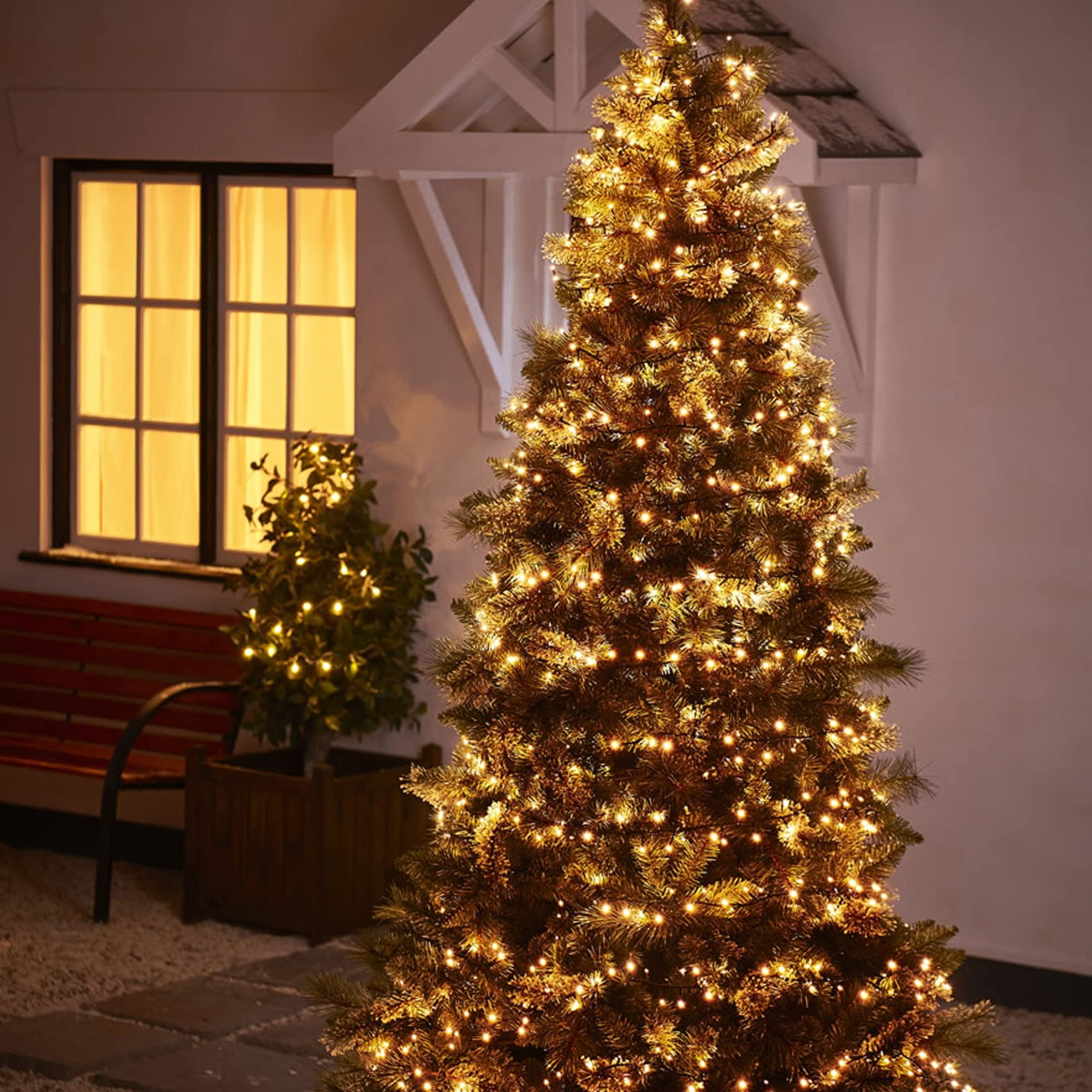 NITIDSKY 98ft 300 LED Christmas Lights Twinkle Christmas Tree String Lights Indoor Outdoor Decorations, Warm White