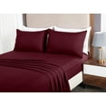 thumbnail image 4 of Chezmoi Collection Liam 7-Piece Burgundy Bed in a Bag Queen Comforter Set with Sheets Medallion Embossed Bedding Set, 4 of 9