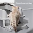 thumbnail image 2 of Giaone Stainless Steel Litter Box with Basins and Filter Pedals to Reduce Litter Tracking Cats Toilet for, 2 of 8