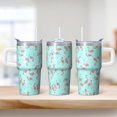 thumbnail image 2 of Flamingo Tumbler with Handle 20OZ BPA Free Insulated Cup Gifts for Women Flamingo Lovers Perfect for Birthday Christmas Gifts Office Commute Home Use, 2 of 6