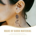thumbnail image 3 of 1 par de pendientes atrapasueños para mujer, aretes colgantes bohemios con plumas, joyería étnica para mujer, accesorios nativos para mujer, 3 of 8