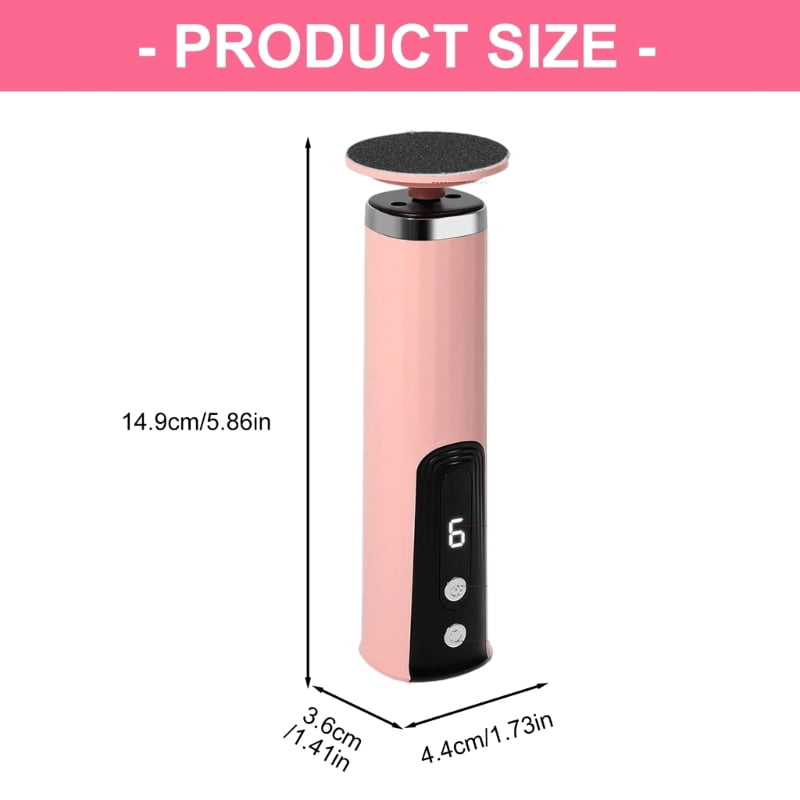 Electric Foot File Callus Remover USB Charging Ergonomic Handle ABS Texture