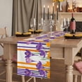 thumbnail image 2 of Purple Spring Floral Table Runner, Thin Line Farmhouse Modern Abstract Art Washable Cotton Linen Table Runners 60 Inches Long, Dresser Scarf Runner for Coffee/TV Stands/Kitchen/Cabinets 13''x60'', 2 of 9