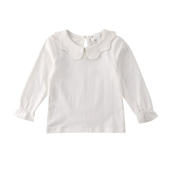 MesaSe Baby Kid Girl Pullover Long Sleeve Blouse Cotton Top Ruffle T Shirt Tee Clothes