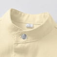 thumbnail image 6 of NIEWTR Boys School Uniform Shirt Long Sleeve Solid Button Down Dress Shirt with Button Cuffs for Daily Wear and Special Events（A-Yellow,11-12 Years), 6 of 9