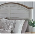 thumbnail image 6 of Meadowbrook White-Washed Wood Farmhouse Queen Size Arched Panel Headboard, 6 of 7