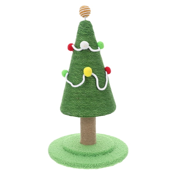 Rascador de árbol para gatos: Rascador de cuerda de sisal para gatos de Navidad - Rascador vertical de 53 cm de alto para gatitos - Accesorio navideño para gatitos