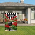 thumbnail image 3 of Jbralid Spring Garden Flag Welcome Bench Flowers Checkered Pattern Linen Summer Garden Flags for Outside 12x18 inch, 3 of 5