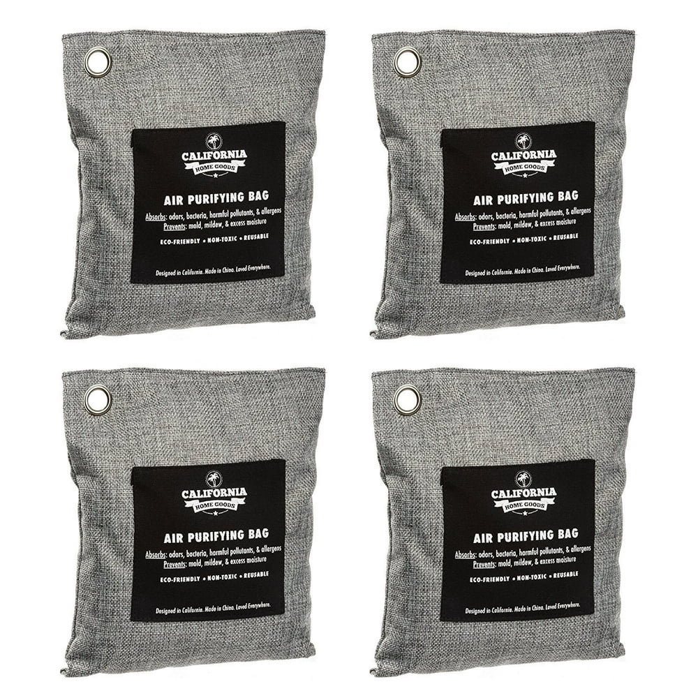 Natural Activated Bamboo Charcoal Bags for Home, Grey Charcoal Bags, 4