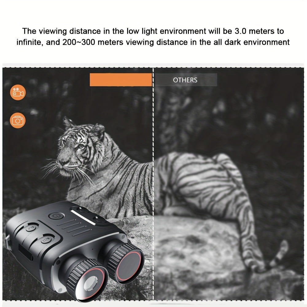 1080P Binocular Infrared Night-Visions Device 5X Binocular Day Night Use Photo Video Taking Digital Zoom For Hunting Boating,Battery Powered (included 3800mAh)