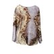 thumbnail image 2 of Plus Size Casual Top, Women's Plus Marble Print Long Sleeve Round Neck Asymmetrical Hem Slight Stretch Top, 2 of 4