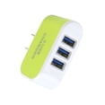 thumbnail image 1 of Adaptador de pared de viaje Methold 3 puertos USB Verde, 1 of 6