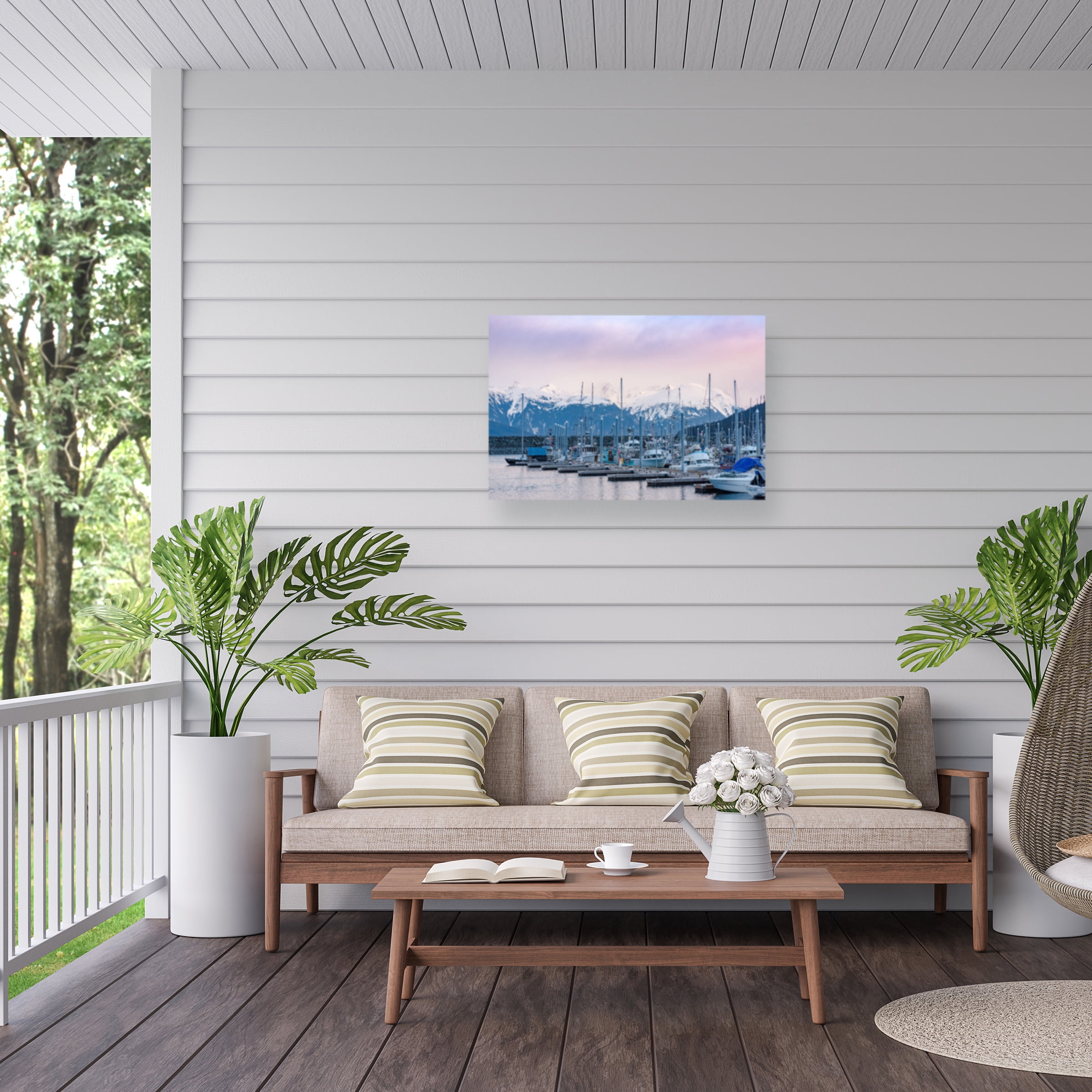 Brenda Petrella Photography LLC 'Harbor In Haines' Outdoor Canvas 12x19