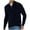 Black, variant on Inleife Men's Zipper Stand Collar Sweaters Solid Color Long Sleeve Stand Collar Sweater