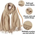 thumbnail image 2 of [kaki] Charpe Chle En Cachemire Pour Hommes Et Femmes En Automne Et En Hiver Lgant Chle De Mariage En Soie Multicolore 200 * 70cm Adapt Au Dner De, 2 of 5