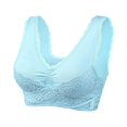 thumbnail image 1 of Sujetador deportivo push up con hebilla cruzada frontal y lateral, talla grande, sin aro de acero, con encaje ajustable, para correr, dormir, ropa interior hermosa para mujer, 1 of 6