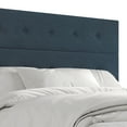 thumbnail image 6 of Castle Place Elegant Button Tufted Linen Upholstered King Bed, Blue, 6 of 11