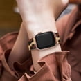 thumbnail image 5 of KOMI Bands Compatible with Apple Watch Band 38mm 40mm 41mm 42mm 44mm 45mm 49mm, Genuine Leather Replacement Wristband Strap for iWatch Ultra SE Series 9 8 7 6 5 4 3 2 1 Women Men(Leopard+RoseGold), 5 of 9