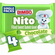 Bimbo Nito Chocolate Crème Filled Sweet Baked Good, 4 packs, Eclairs, 8.76 oz Multipack